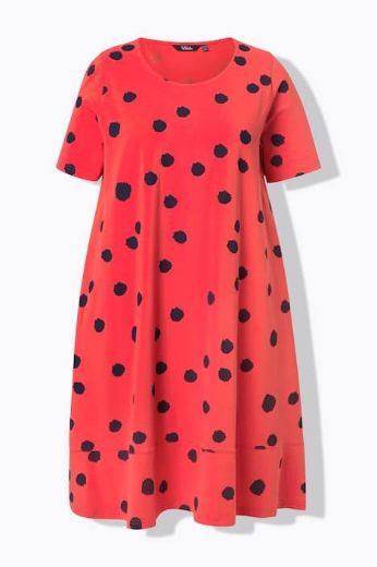 Plus size veliki brojevi Haljina midi kratkih rukava A kroja za punije