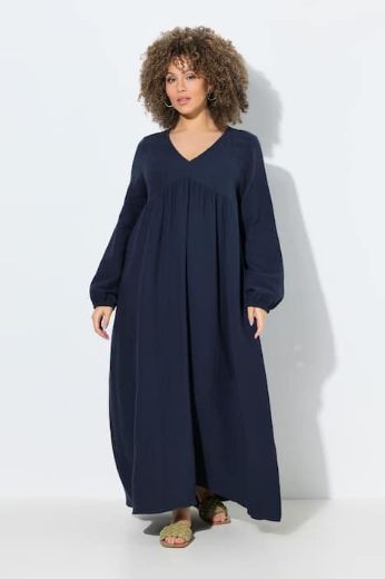 Plus size veliki brojevi Haljina dugih rukava A kroja za punije