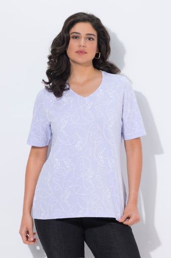 Plus size veliki brojevi Majica kratkih rukava V izreza za punije