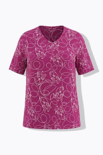 Plus size veliki brojevi Majica kratkih rukava V izreza za punije