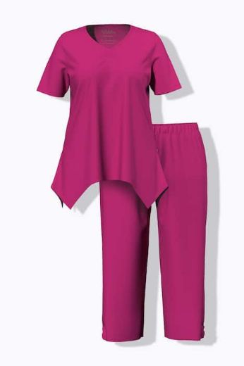 Plus size veliki brojevi Pidžama kratkih rukava i dugih nogavica za punije