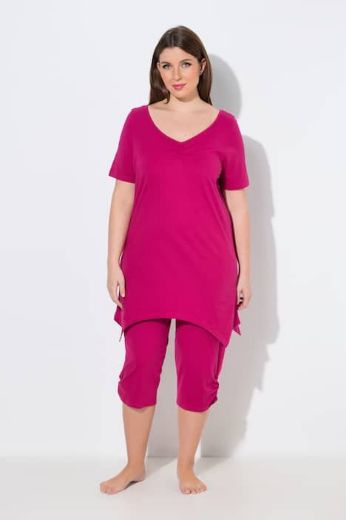 Plus size veliki brojevi Pidžama kratkih rukava i dugih nogavica za punije