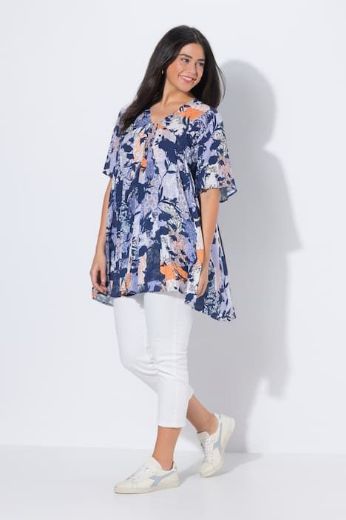 Plus size veliki brojevi Tunika kratkih rukava A kroja za punije