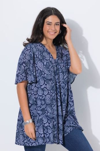 Plus size veliki brojevi Tunika kratkih rukava A kroja za punije