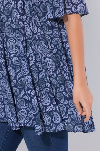 Plus size veliki brojevi Tunika kratkih rukava A kroja za punije