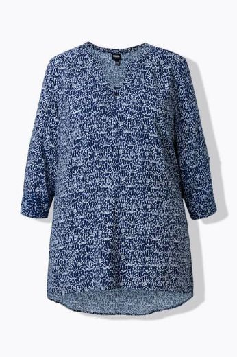 Plus size veliki brojevi Tunika poludugih rukava s izrezom za punije