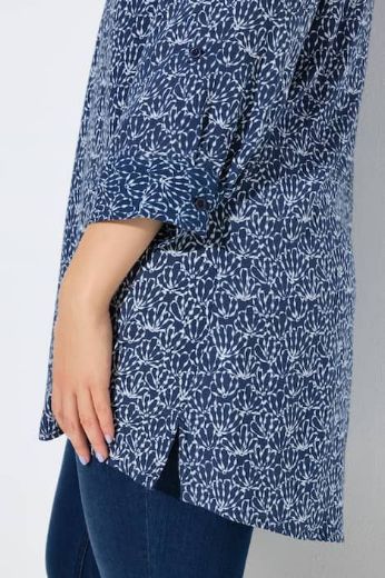 Plus size veliki brojevi Tunika poludugih rukava s izrezom za punije