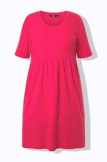 Plus size veliki brojevi Haljina kratkih rukava okruglog izreza za punije