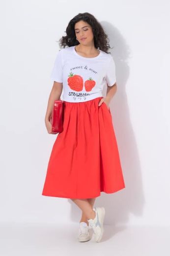 Plus size veliki brojevi Suknja midi elastičnog struka za punije