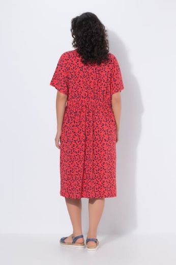 Plus size veliki brojevi Haljina midi kratkih rukava za punije