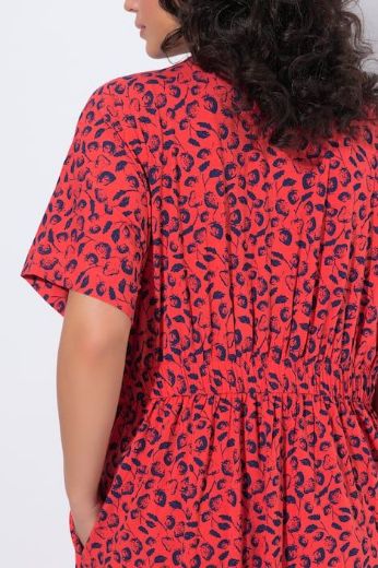 Plus size veliki brojevi Haljina midi kratkih rukava za punije