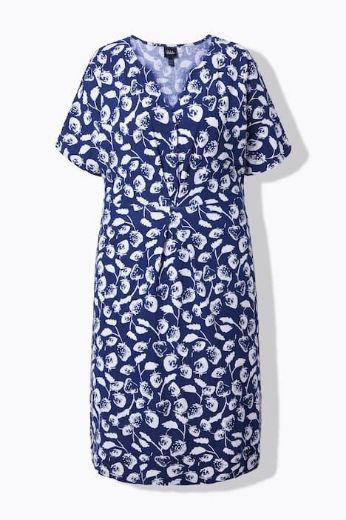 Plus size veliki brojevi Haljina midi kratkih rukava za punije