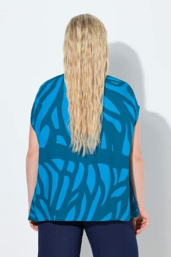 Plus size veliki brojevi Tunika kratkih rukava šireg kroja za punije