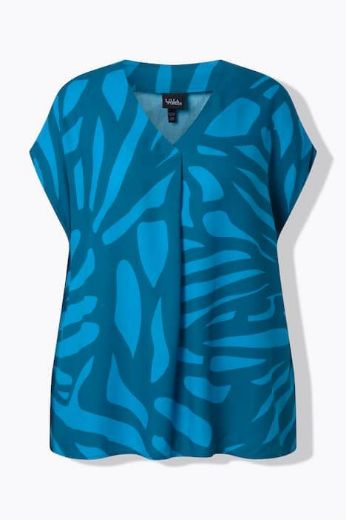 Plus size veliki brojevi Tunika kratkih rukava šireg kroja za punije