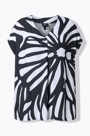 Plus size veliki brojevi Tunika kratkih rukava šireg kroja za punije