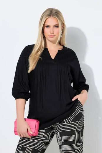 Plus size veliki brojevi Bluza 3/4 rukavi s naborima za punije