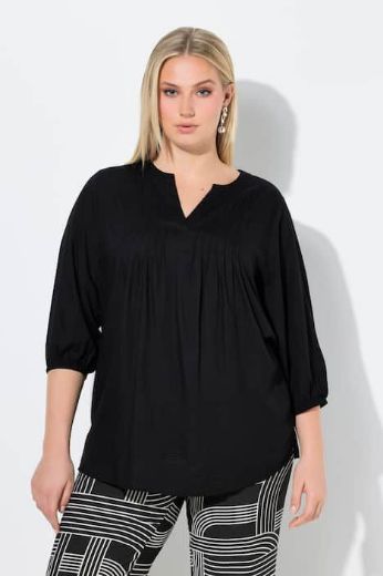 Plus size veliki brojevi Bluza 3/4 rukavi s naborima za punije