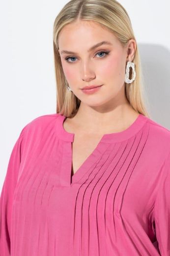 Plus size veliki brojevi Bluza 3/4 rukavi s naborima za punije