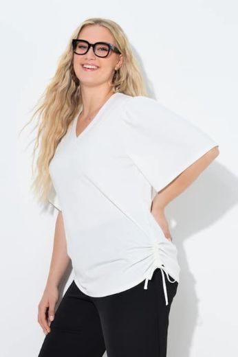 Plus size veliki brojevi Majica kratkih rukava V izreza za punije