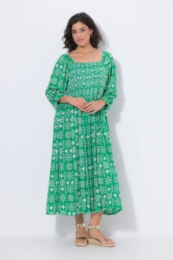 Plus size veliki brojevi Haljina midi 3/4 rukavi za punije