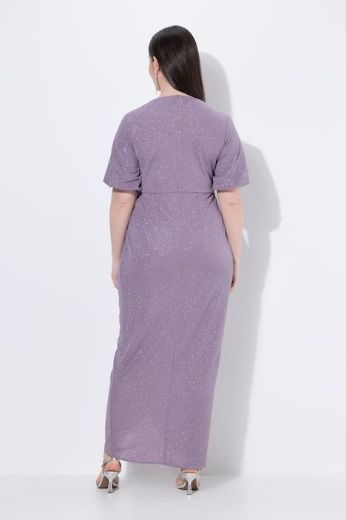 Plus size veliki brojevi Haljina maxi kratkih rukava omotanog izgleda za punije