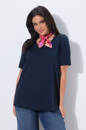 Plus size veliki brojevi Majica kratkih rukava A kroja okruglog izreza za punije