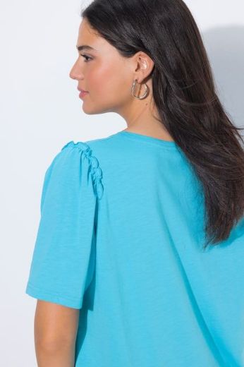 Plus size veliki brojevi Majica kratkih rukava A kroja okruglog izreza za punije