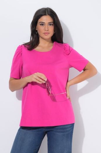 Plus size veliki brojevi Majica kratkih rukava A kroja okruglog izreza za punije