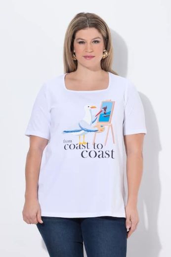 Plus size veliki brojevi Majica kratkih rukava četvrtasti izrez za punije