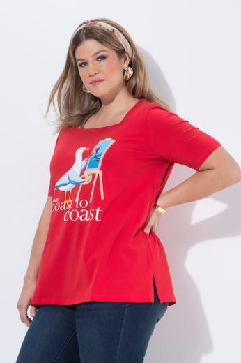 Plus size veliki brojevi Majica kratkih rukava četvrtasti izrez za punije