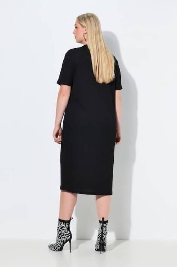 Plus size veliki brojevi Haljina midi kratkih rukava za punije