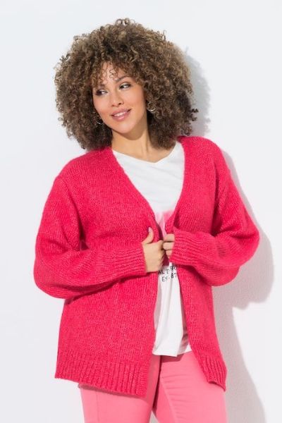 Veliki brojevi Kardigan pleteni otvorenog kroja moda za punije