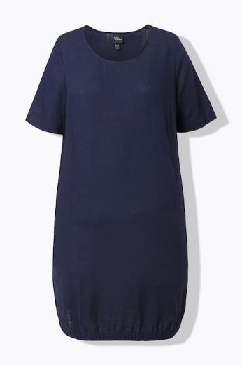 Plus size veliki brojevi Haljina midi kratkih rukava A kroja za punije