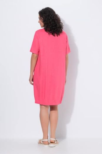 Plus size veliki brojevi Haljina midi kratkih rukava A kroja za punije