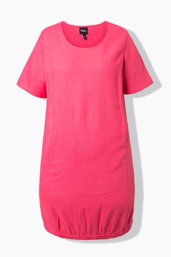 Plus size veliki brojevi Haljina midi kratkih rukava A kroja za punije