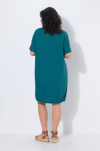 Plus size veliki brojevi Haljina midi kratkih rukava A kroja za punije