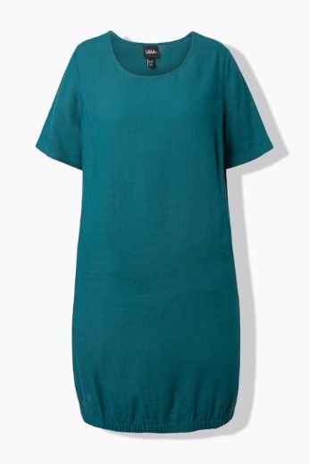 Plus size veliki brojevi Haljina midi kratkih rukava A kroja za punije