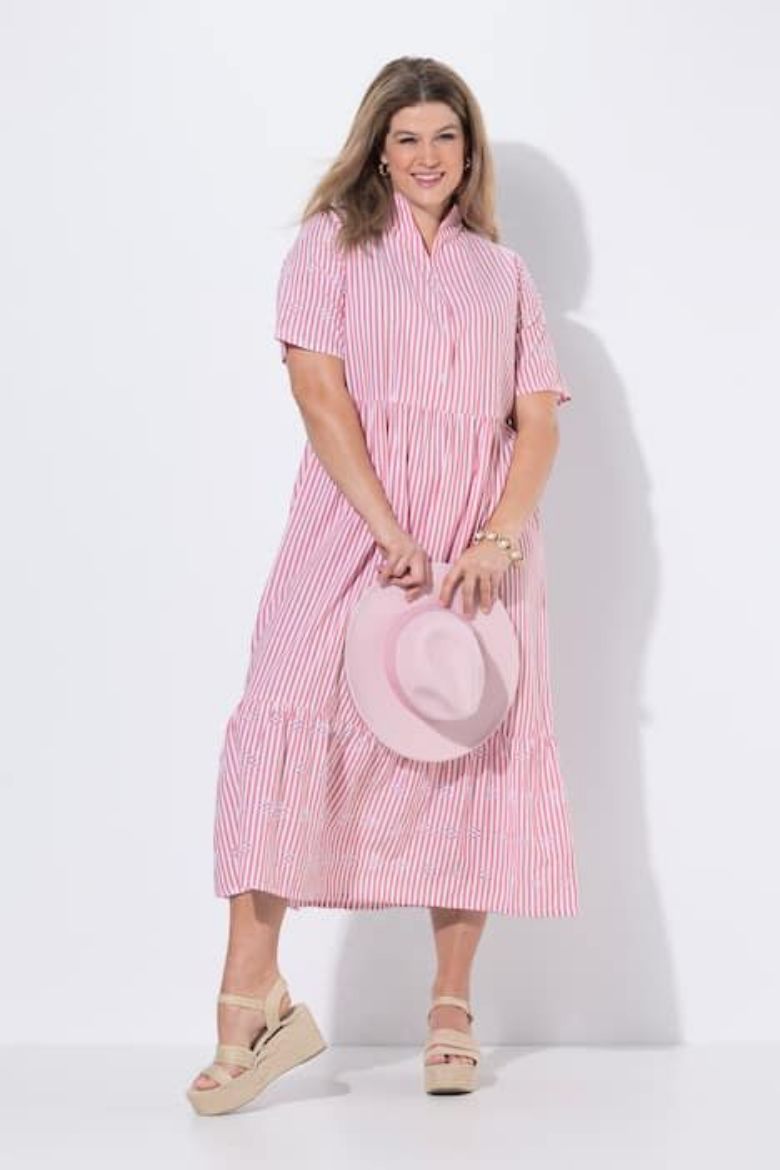 Plus size veliki brojevi Haljina maxi kratkih rukava A kroja za punije