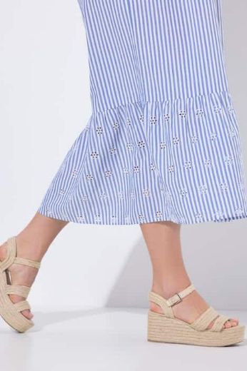 Plus size veliki brojevi Haljina maxi kratkih rukava A kroja za punije