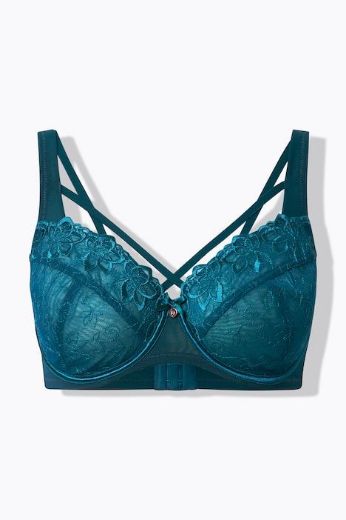 Plus size veliki brojevi Grudnjak s dodatkom ukrasne čipke i ukrasnim naramenicama za punije