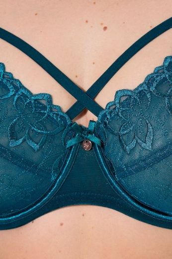 Plus size veliki brojevi Grudnjak s dodatkom ukrasne čipke i ukrasnim naramenicama za punije