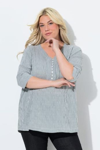Plus size veliki brojevi Bluza 3/4 rukavi s gumbićima za punije