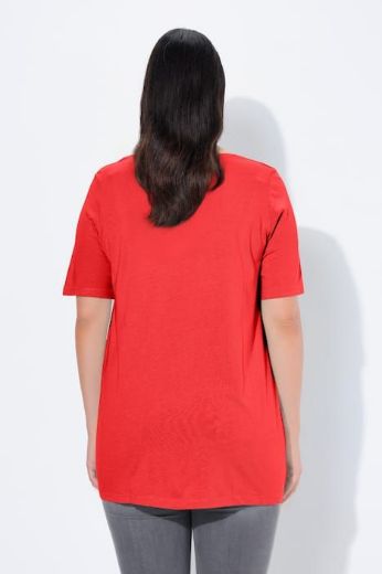 Plus size veliki brojevi Majica s naborima duži model za punije