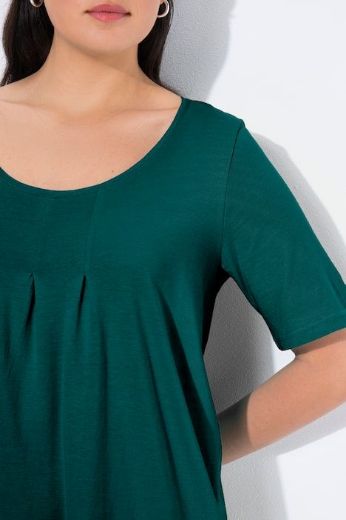 Plus size veliki brojevi Majica s naborima duži model za punije