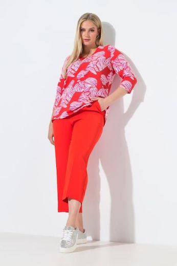 Plus size veliki brojevi Hlače ravnog kroja nogavica s vezanjem u struku za punije