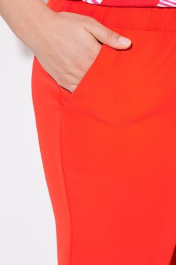 Plus size veliki brojevi Hlače ravnog kroja nogavica s vezanjem u struku za punije