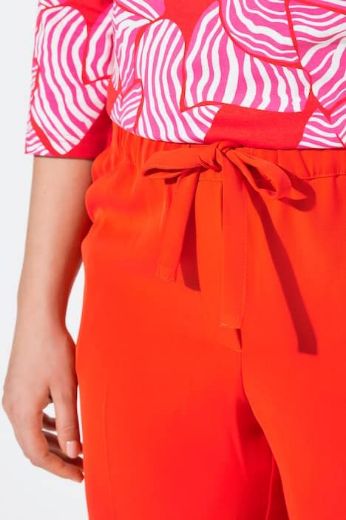 Plus size veliki brojevi Hlače ravnog kroja nogavica s vezanjem u struku za punije