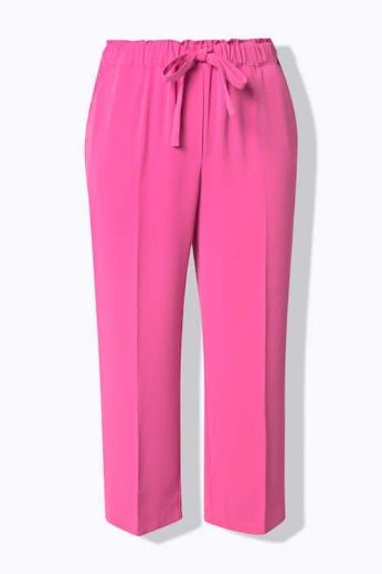 Plus size veliki brojevi Hlače ravnog kroja nogavica s vezanjem u struku za punije