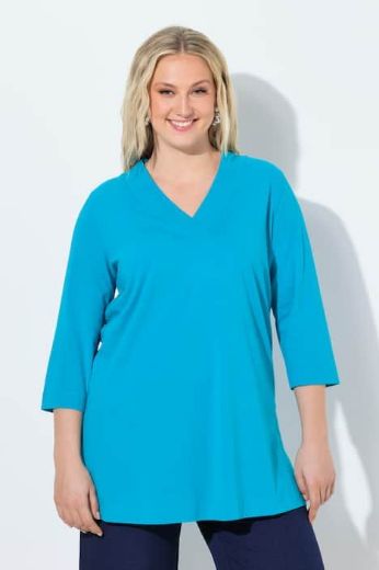 Plus size veliki brojevi Majica duži model V ovratnika za punije