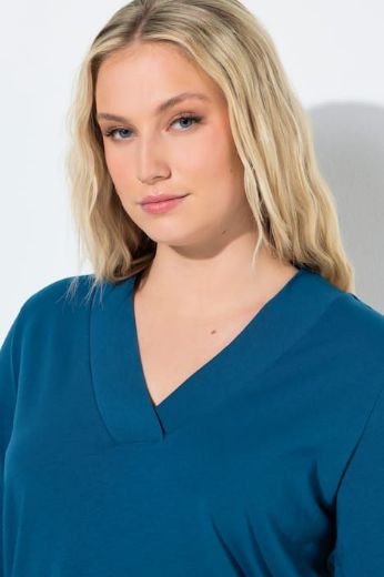 Plus size veliki brojevi Majica duži model V ovratnika za punije